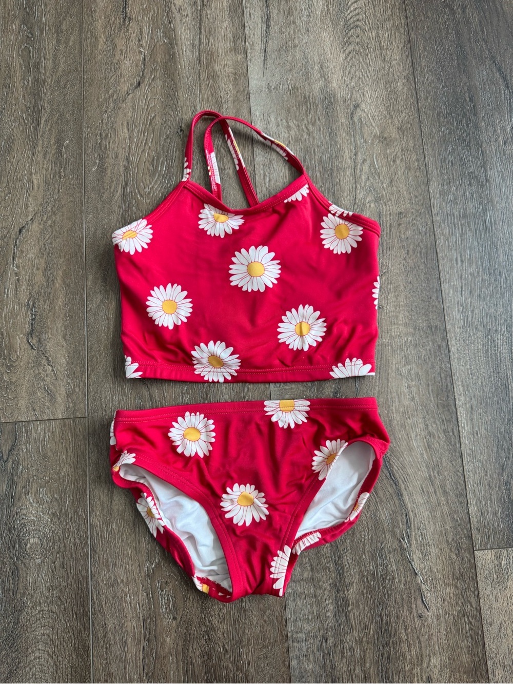 Hanna Andersson Red Daisy Two-Piece Swim Set Size 5